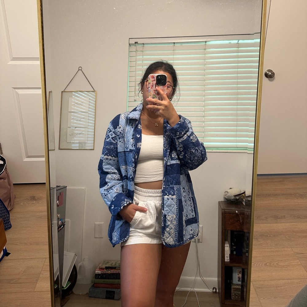 Blue Patchwork Jacket - image 3